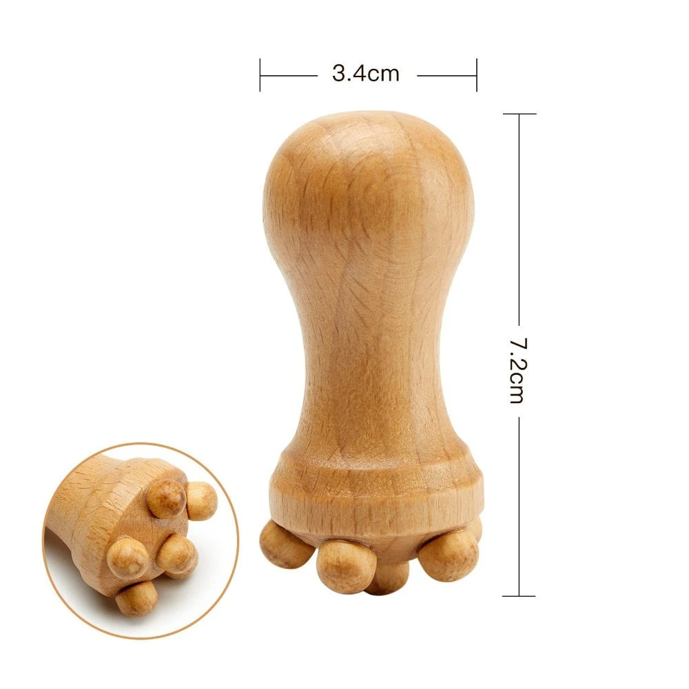 6/7/8Pcs/Set Wooden Facial Massage Tools Roller Anti-Aging Face Massager Kit Durable Scraping Board Manual Massage Tools
