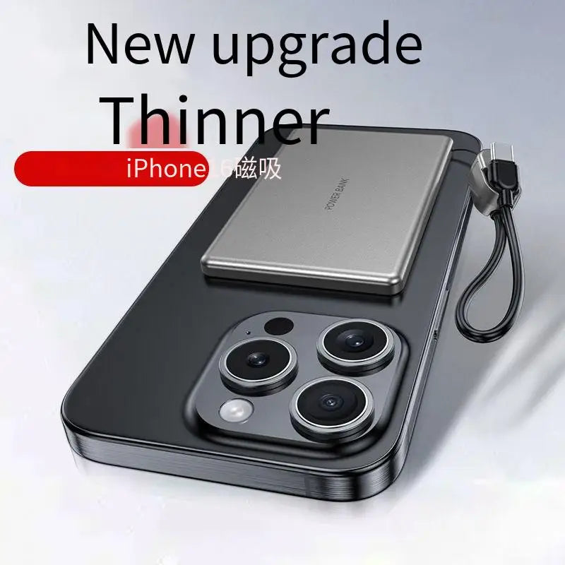 New Ultrathin Magnetic Power Bank 10000mAh Wireless Portable External Battery for MagSafe PowerBank for iPhone 16 Samsung ﻿