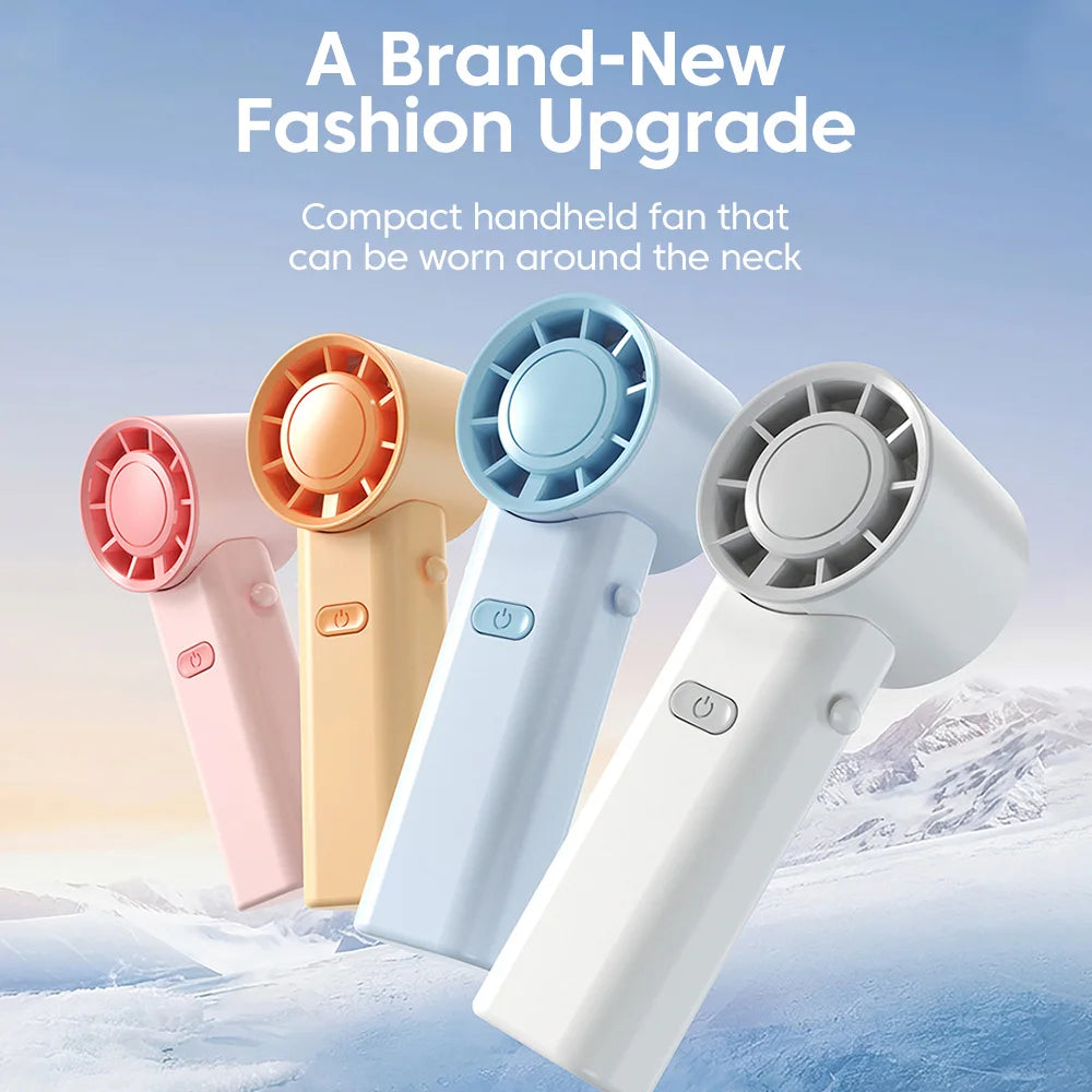 Mini Fan Foldable/Neck hanging/Handheld Fan 3-speed Adjust Portable For Home Outdoor Office Student Rechargeable Electric Fans