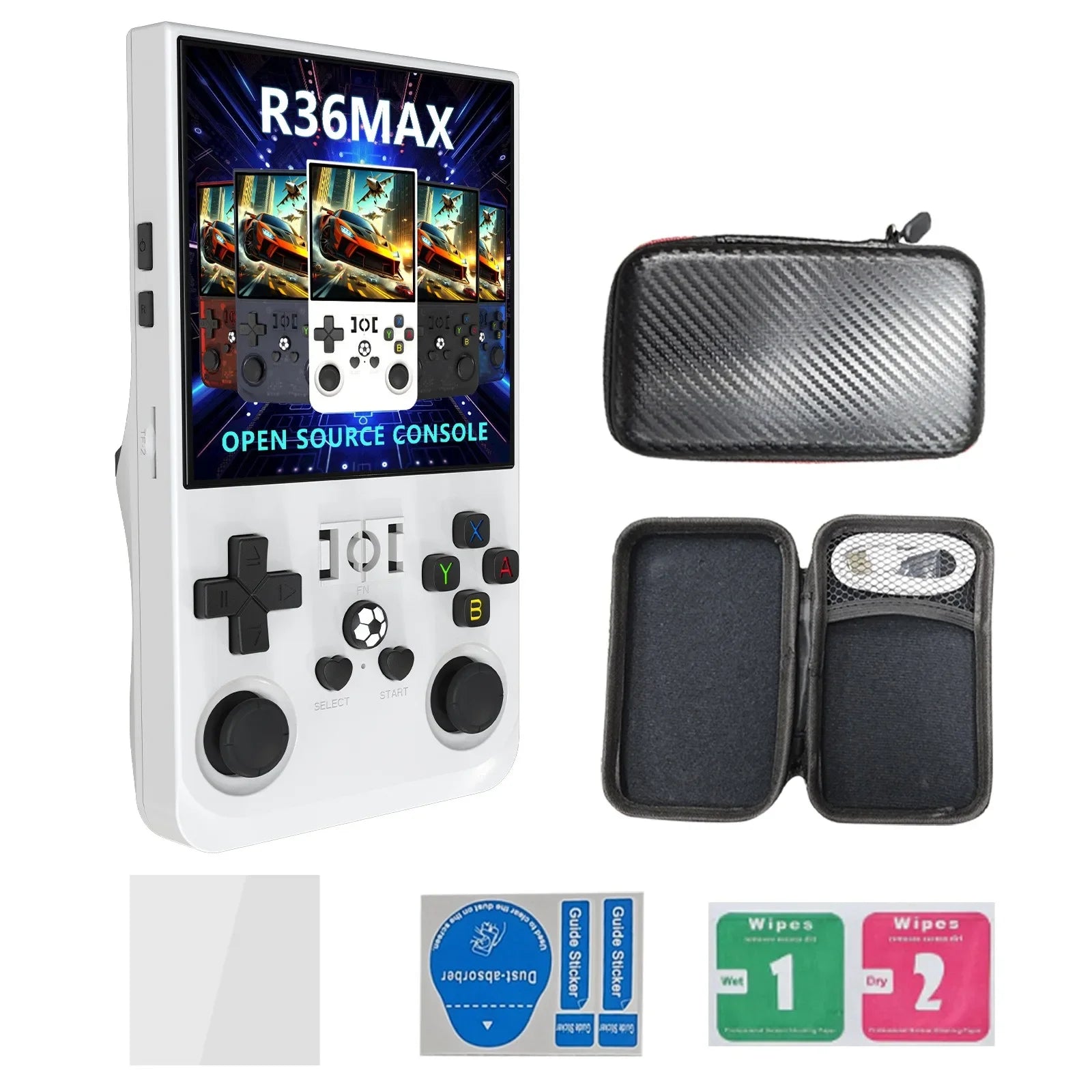 R36MAX Retro Handheld Game 4.0Inch IPS Screen Console 128GB Portable Pocket Video Player Supports 30+ Emulators