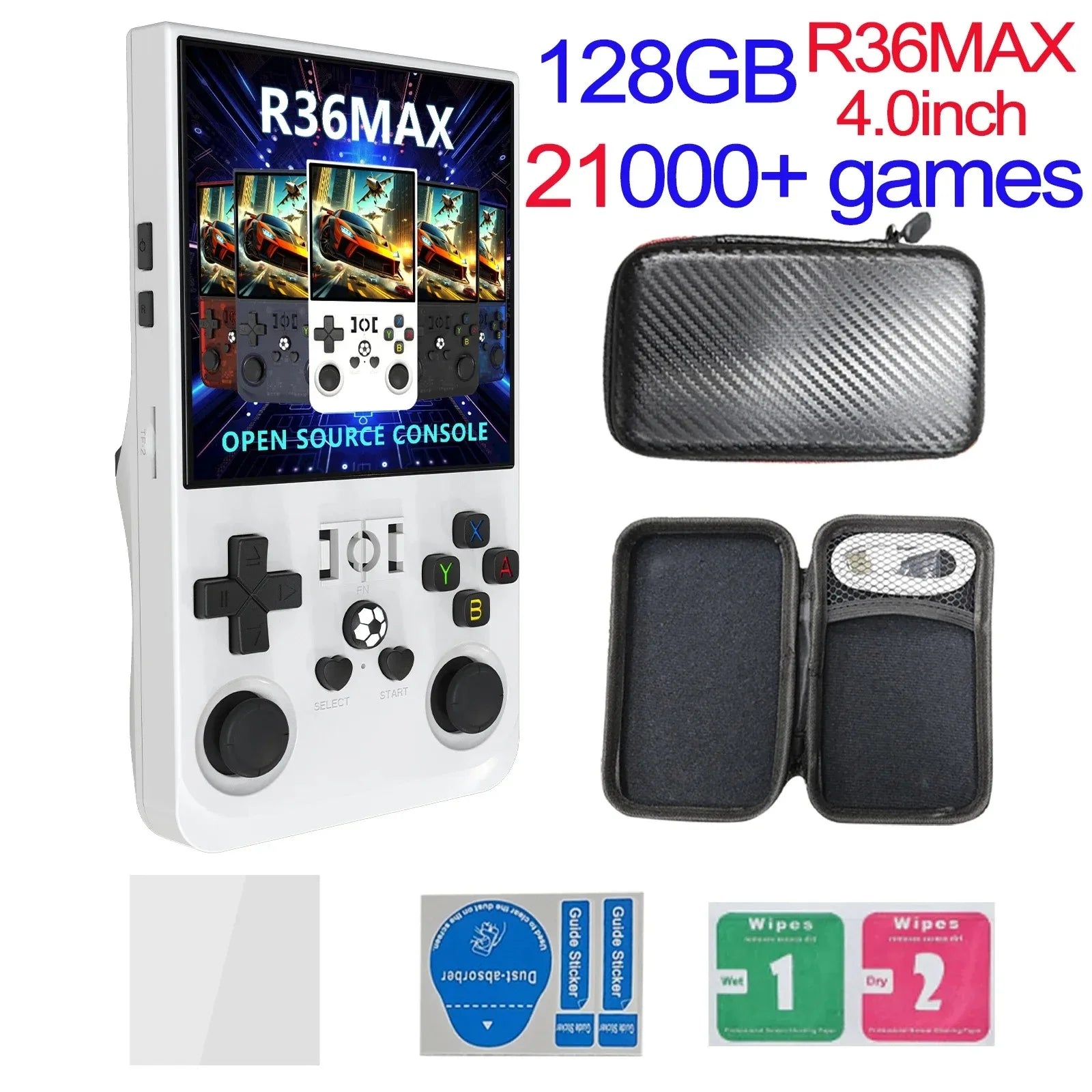 Open Source R36MAX Retro Handheld Video Game Console RK3326 Chip 64/128G Portable Pocket Game Player 4‘’HD Screen R36 PRO R36S