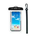 UNICO WJ1248 Waterproof Phone Case IPX8 30M Underwater 3-Side Stripes Design Protective Pouch with Lanyard Black RoHS