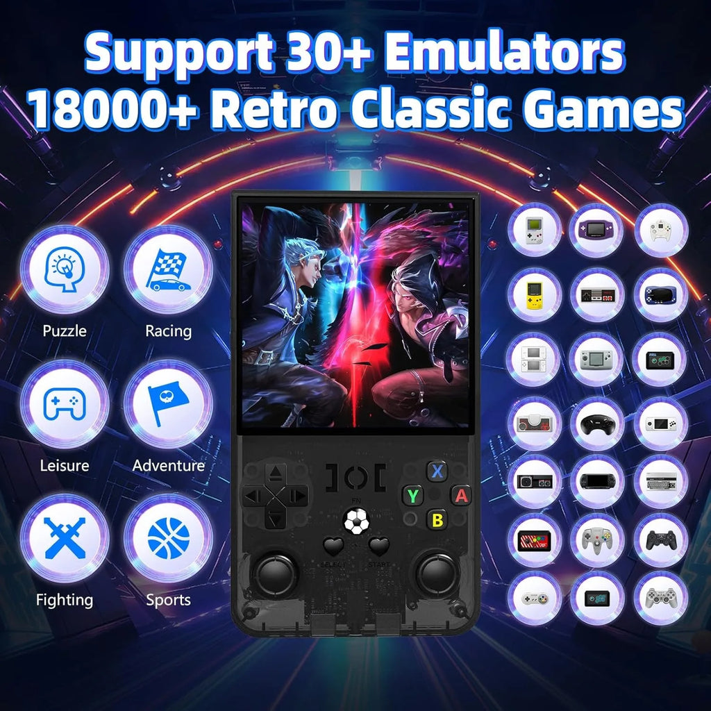 R36MAX Retro Handheld Game 4.0Inch IPS Screen Console 128GB Portable Pocket Video Player Supports 30+ Emulators