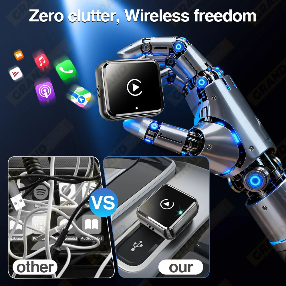 4IN1 Dongle Wireless Carplay Adapter USB Plug Play WiFi Bluetooth for iPhone Carplay Airplay Android Auto Mirrorlink Connect