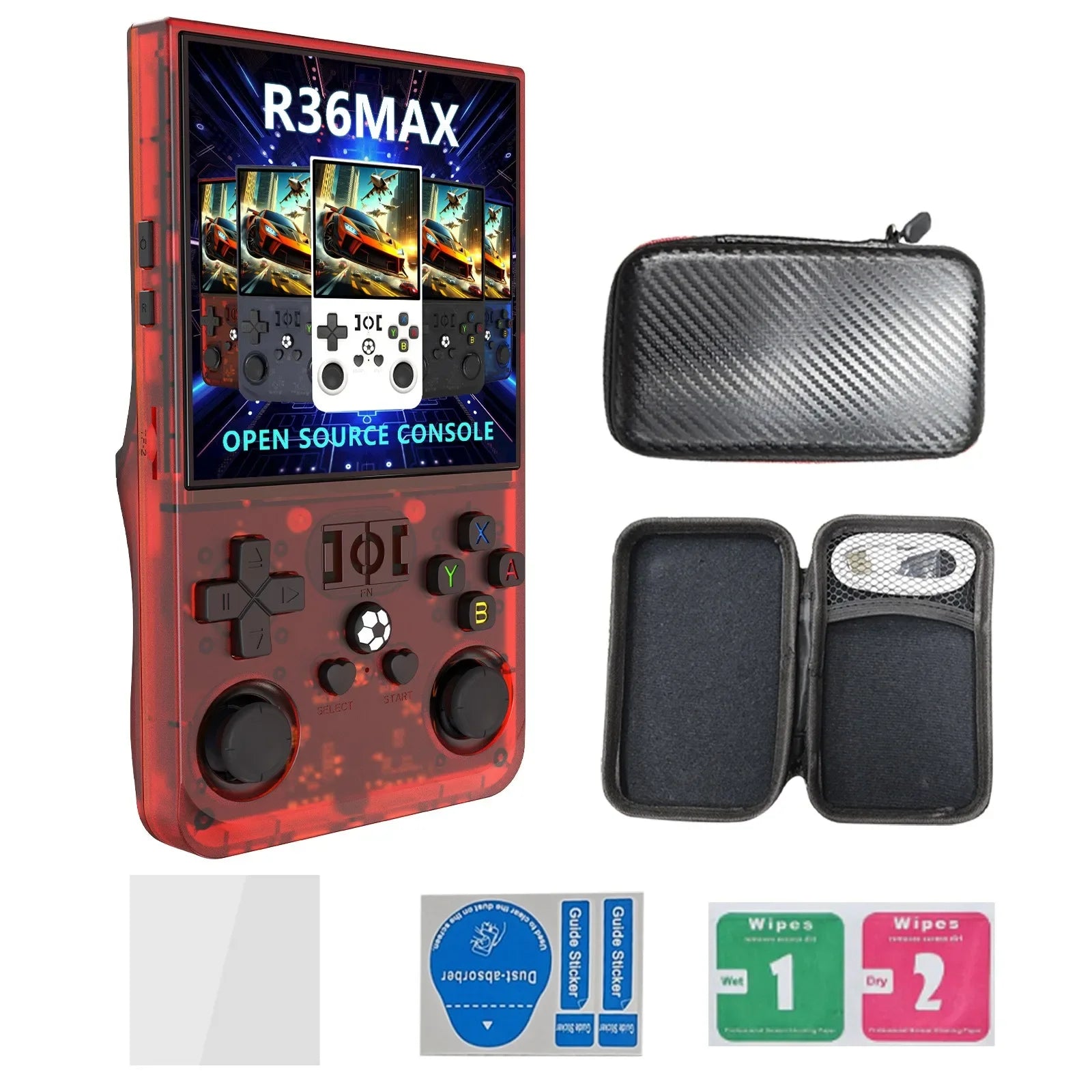 R36MAX Retro Handheld Game 4.0Inch IPS Screen Console 128GB Portable Pocket Video Player Supports 30+ Emulators