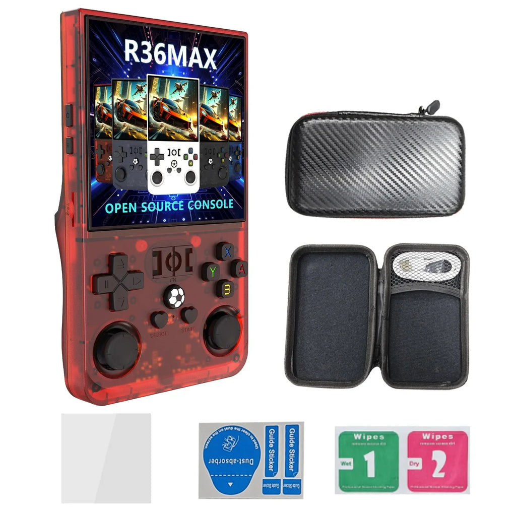 R36MAX Retro Handheld Game 4.0Inch IPS Screen Console 128GB Portable Pocket Video Player Supports 30+ Emulators