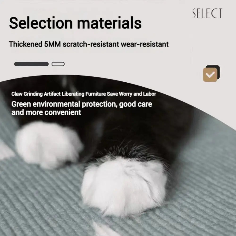Wall Anti Cat Scratch Sofa DIY Cats Scratch Board Sofa Protection Paws Sharpen Trimmable Self-adhesive Carpet Cats Scratch Board