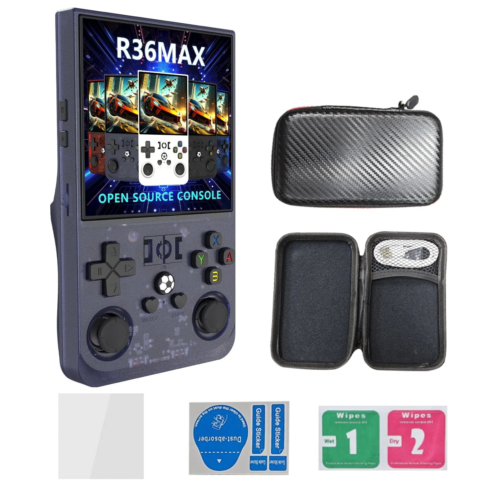 R36MAX Retro Handheld Game 4.0Inch IPS Screen Console 128GB Portable Pocket Video Player Supports 30+ Emulators