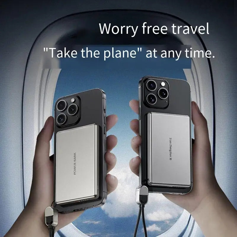 New Ultrathin Magnetic Power Bank 10000mAh Wireless Portable External Battery for MagSafe PowerBank for iPhone 16 Samsung ﻿