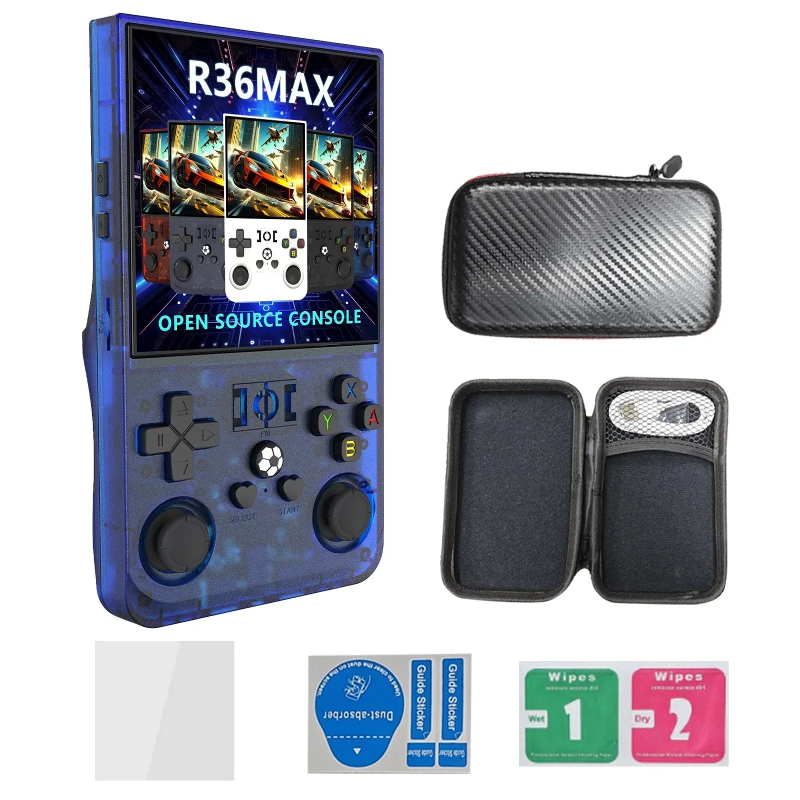 R36MAX Retro Handheld Game 4.0Inch IPS Screen Console 128GB Portable Pocket Video Player Supports 30+ Emulators