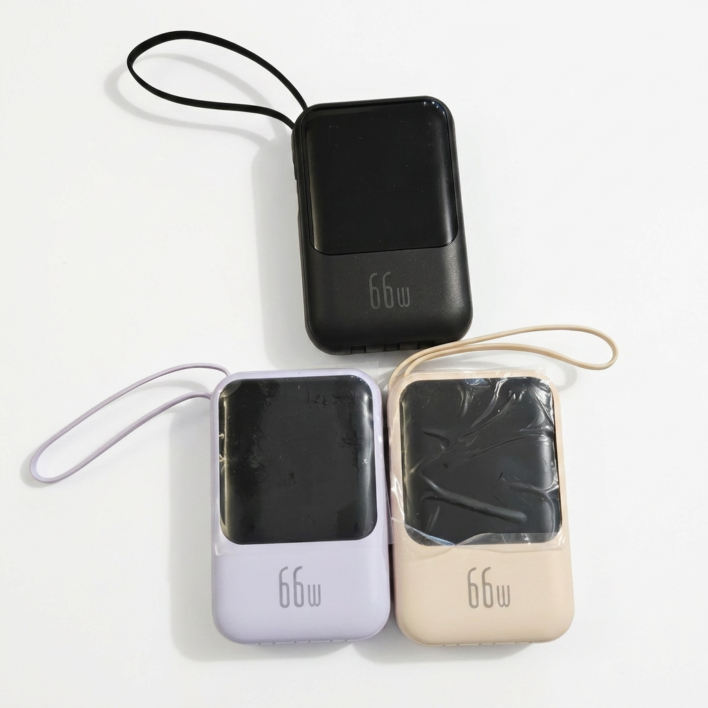 Batterie Externe 20000mAh avec Câbles Intégrés – Charge Rapide 66W